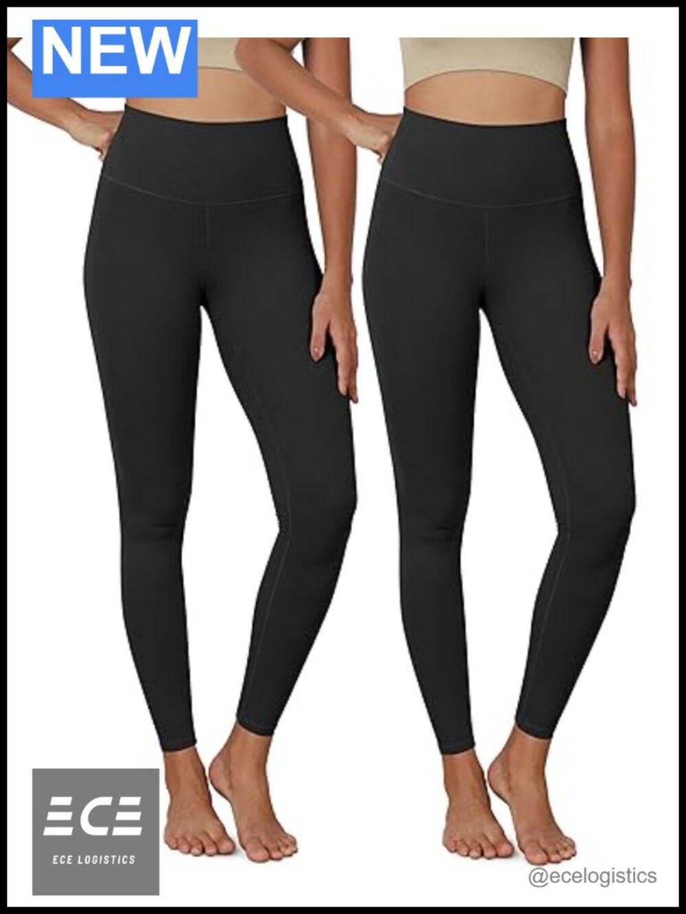 2-Pack Buttery Soft High Waist Yoga Leggings Lounge Pants 25" Inseam